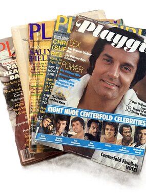 5 Issues of Vintage PLAYGIRL magazines